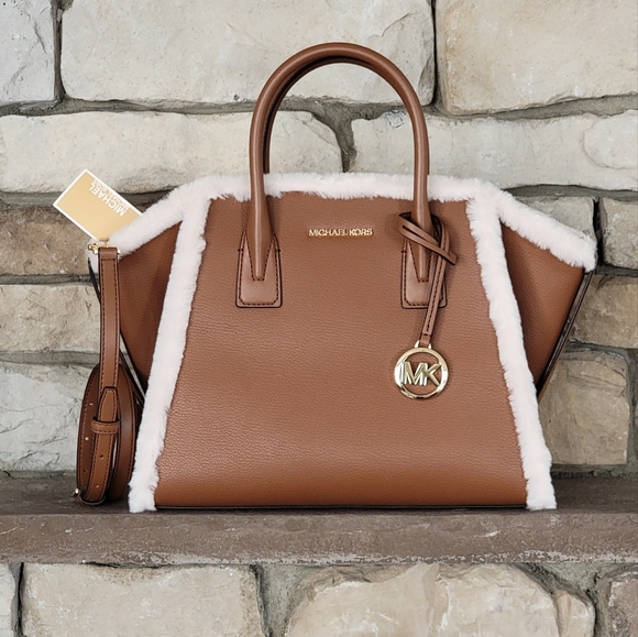 MICHAEL Michael Kors Handbags - Michael Kors Avril LG Satchel Brown